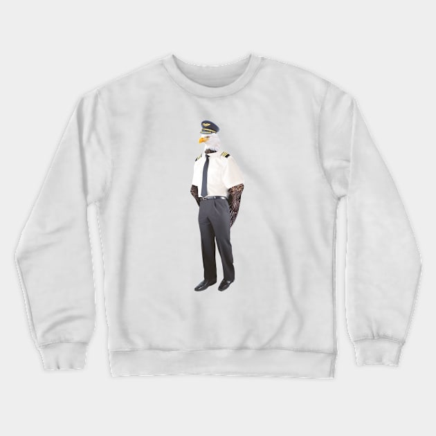 Airline Pilot Eagle Crewneck Sweatshirt by MaxencePierrard